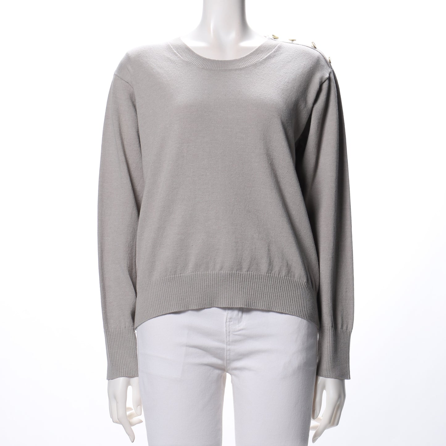 ショルダーボタンニット