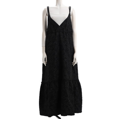 花柄ジャガードハイウエストキャミワンピース