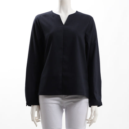 オープンフロントネックブラウス