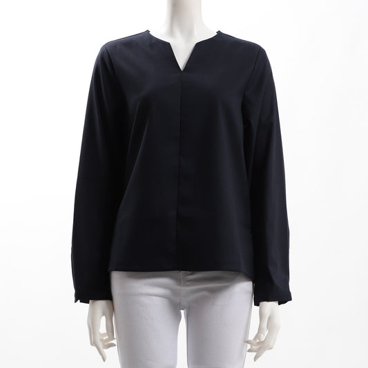 オープンフロントネックブラウス