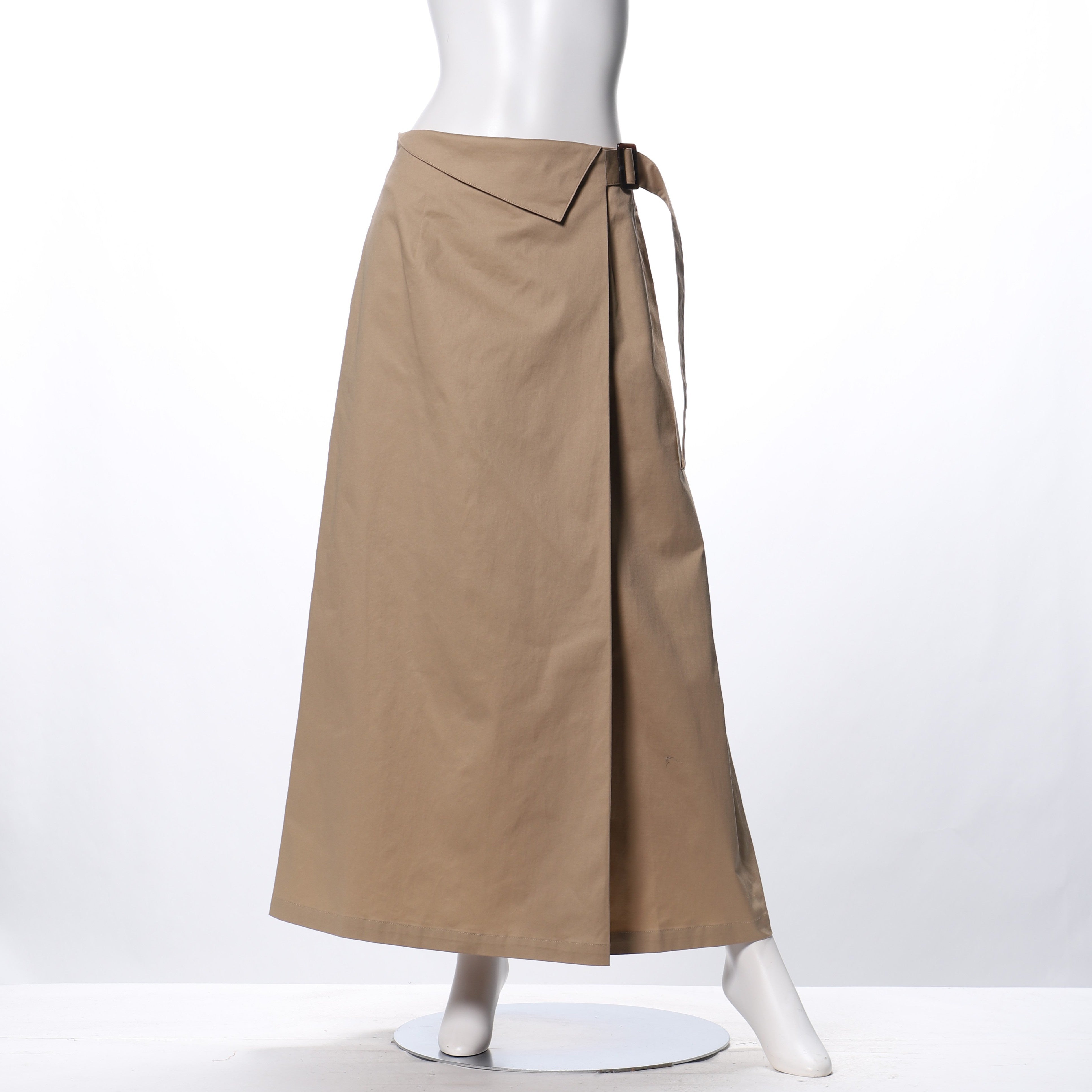 ウエストターンラップ風ロングタイトスカート