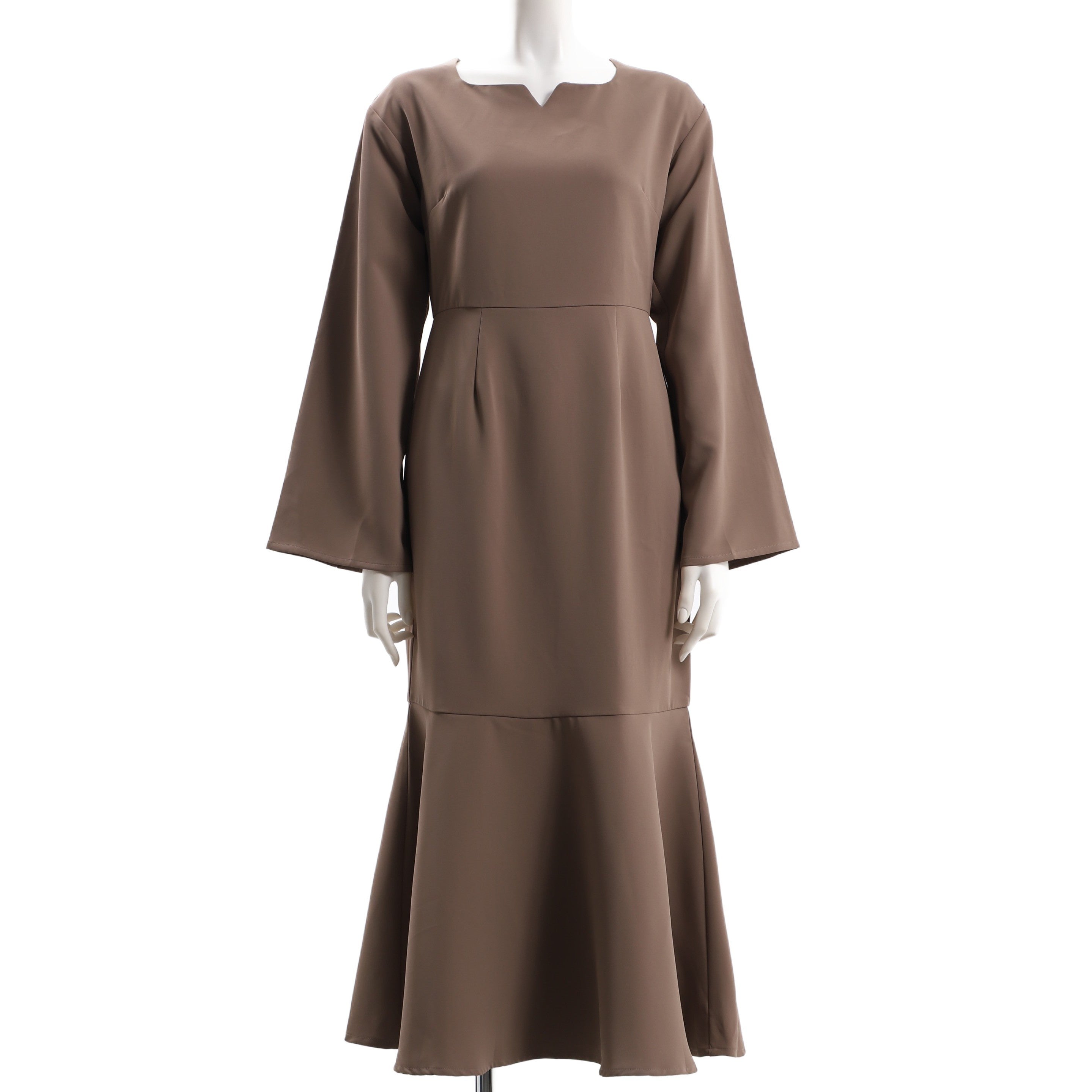 ベルスリーブマーメイドシルエットワンピース