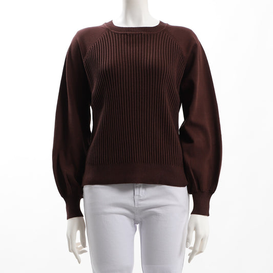 ピンストライプリブ切り替えニット