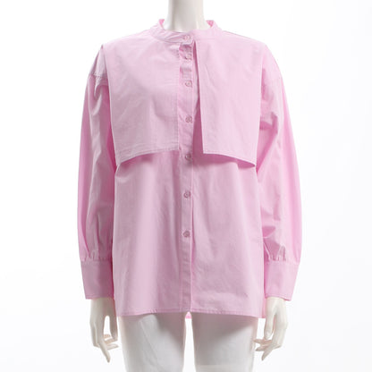 ヨークデザインシャツブラウス