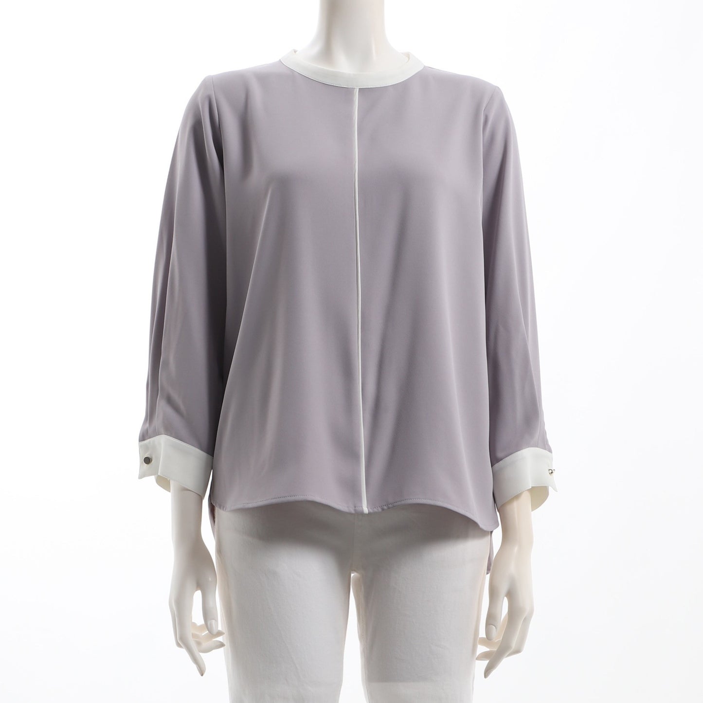 バイカラーデザインブラウス