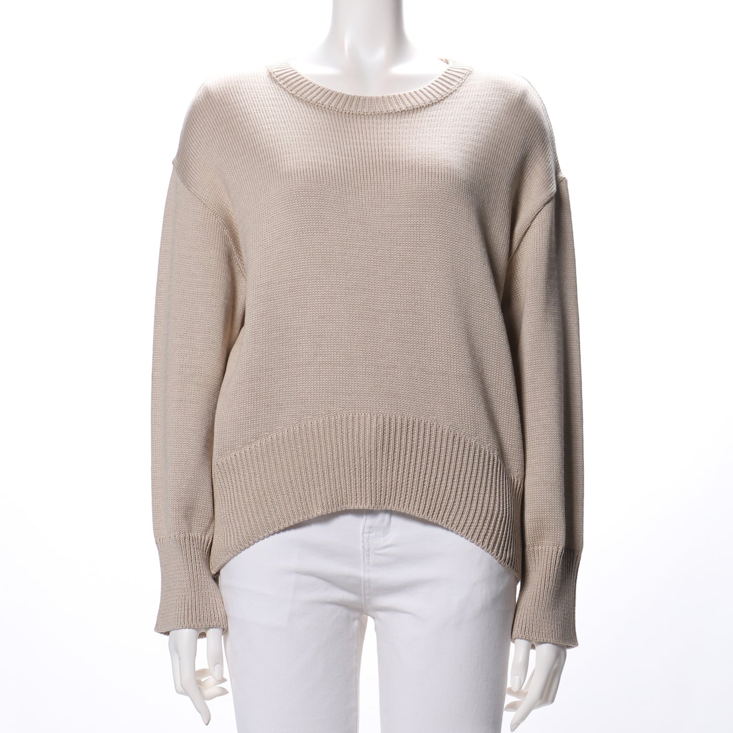 ラウンドネックドロップショルダーニット