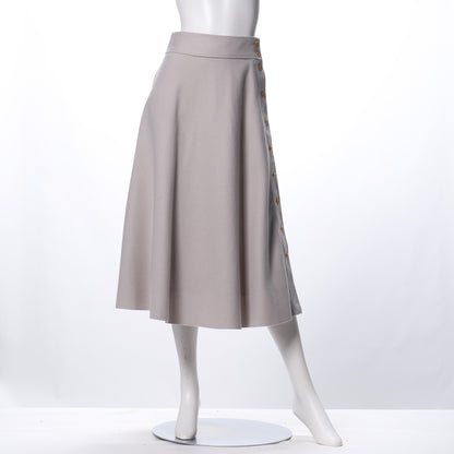 サイドボタンデザインフレアスカート