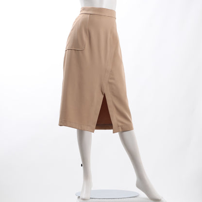 アウトポケットデザインラップ風スカート