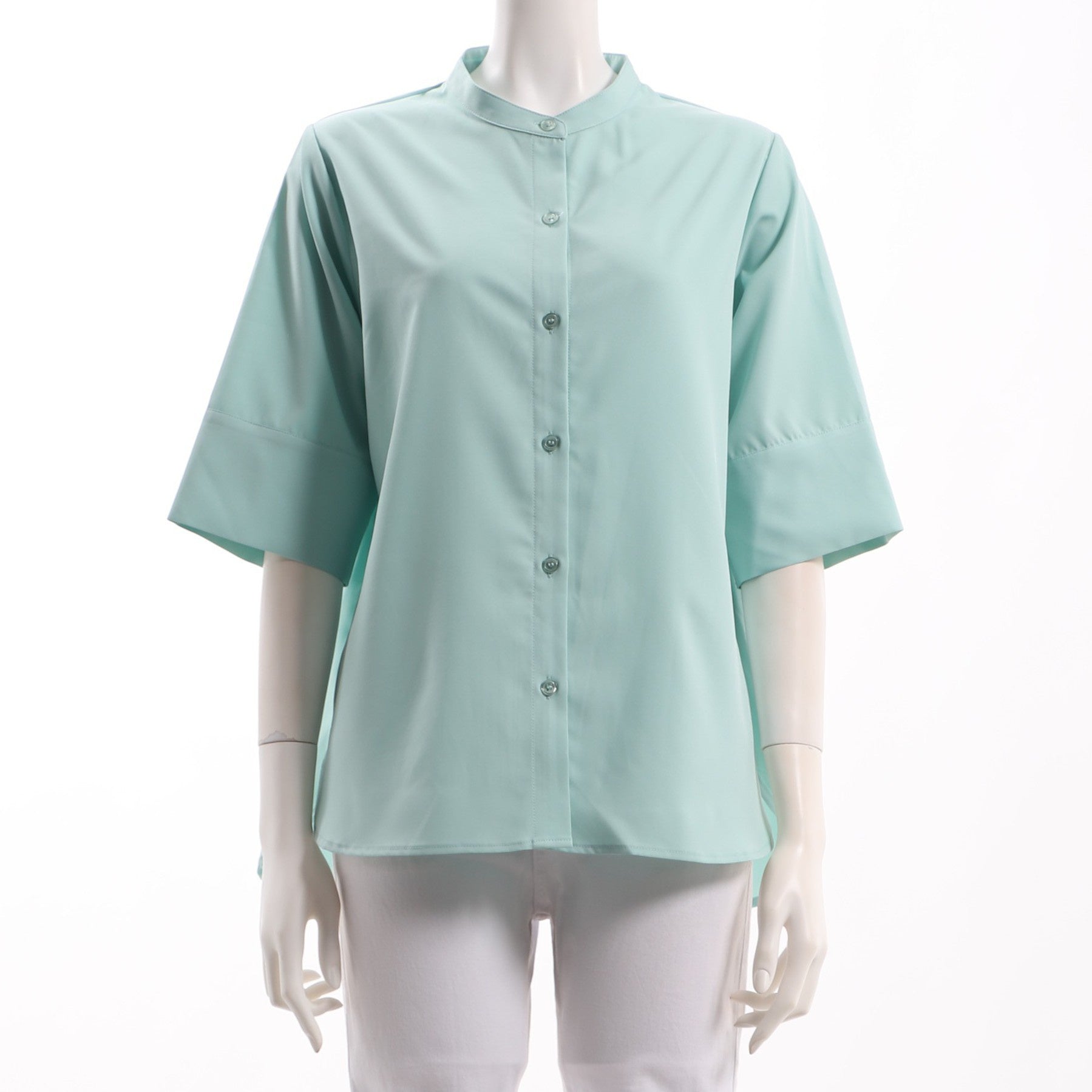 バンドカラーブラウス