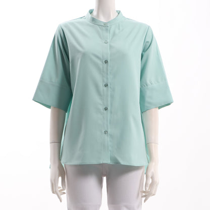 バンドカラーブラウス