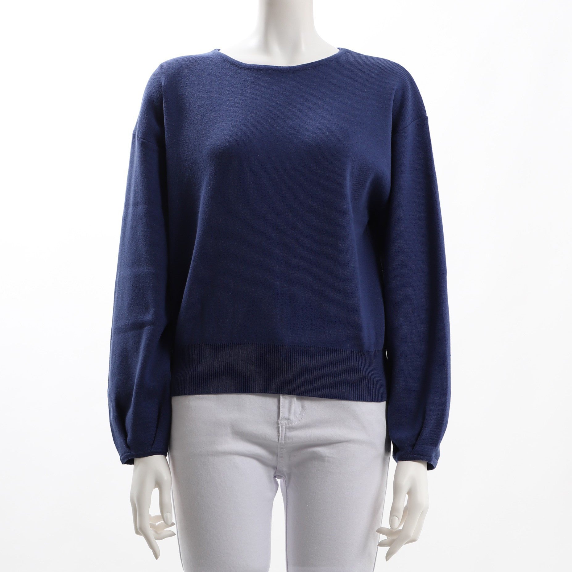 ラウンドネックドロップショルダーニット