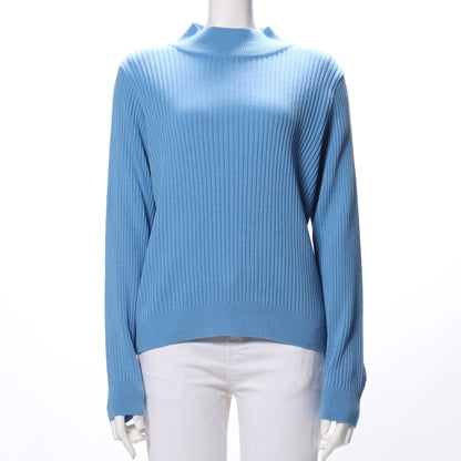 カラーハイネックリブニット