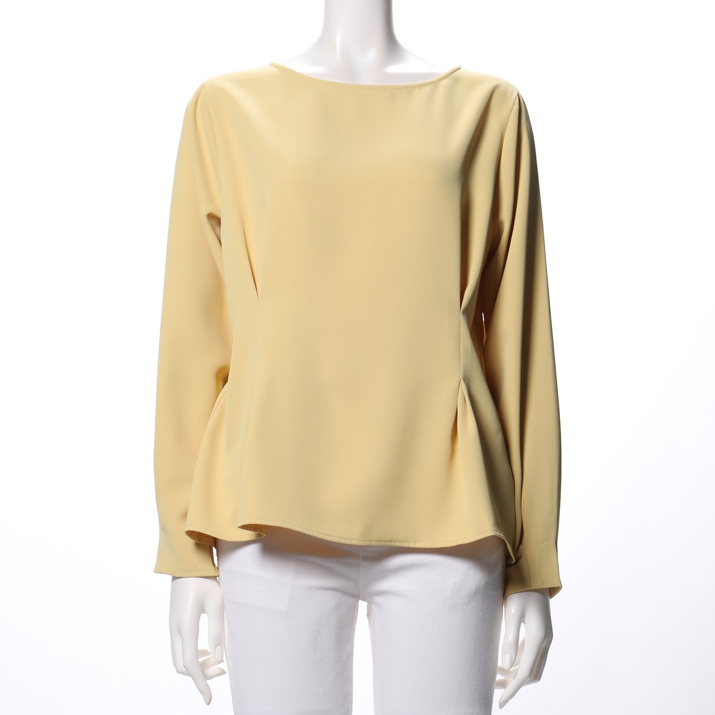 タック入りペプラムブラウス