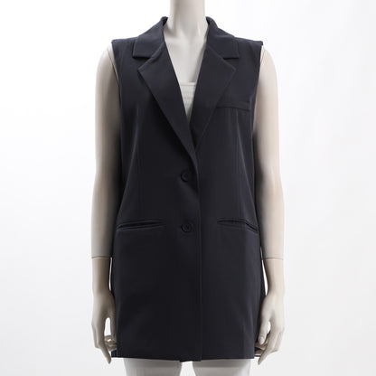 オープンカラーネックジレ