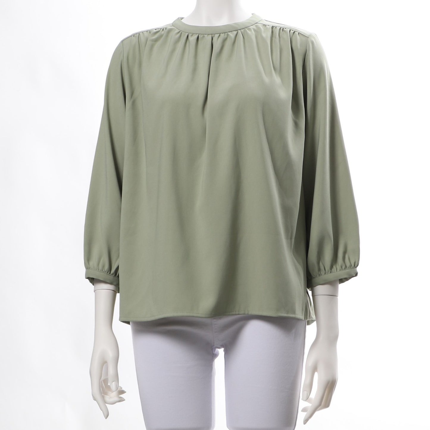 ギャザードネックブラウス