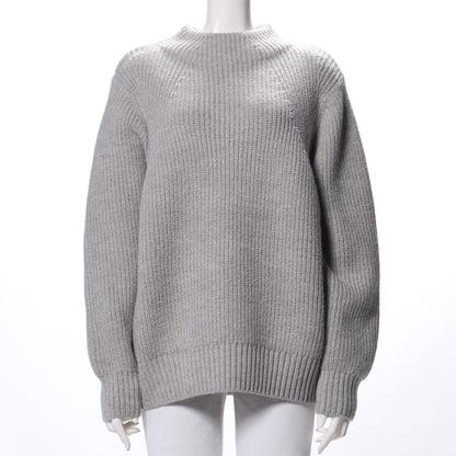 畦編みオフネックニット