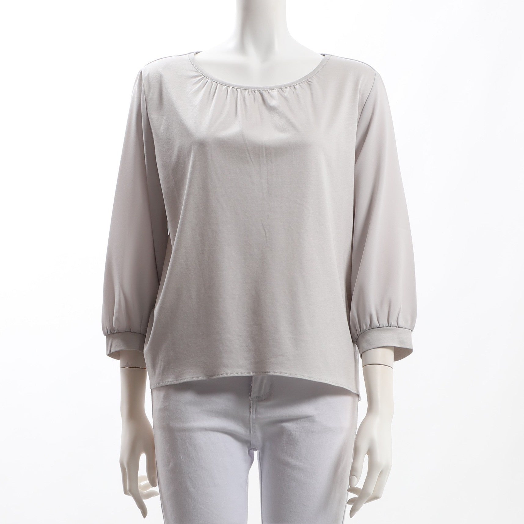 ギャザーネックカットソー