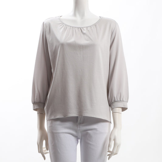 ギャザーネックカットソー