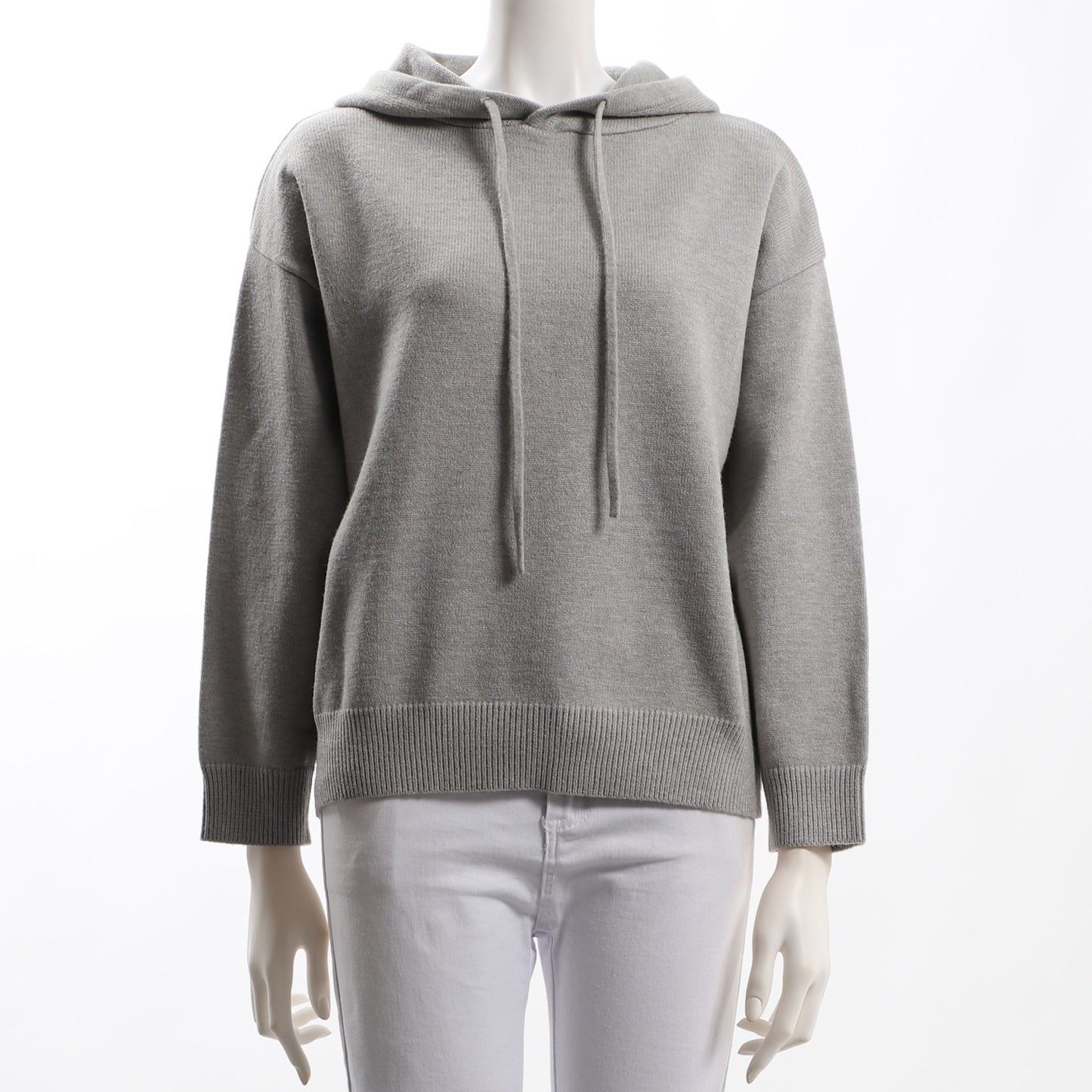 シンプルデザインニットフーディ