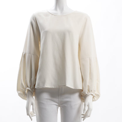 タック入り袖ボリュームブラウス