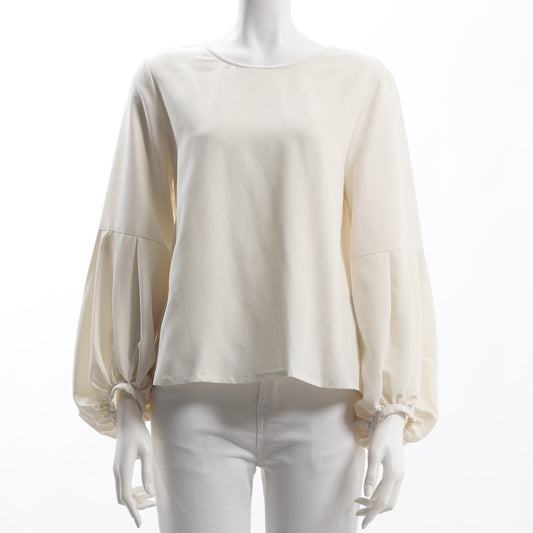 タック入り袖ボリュームブラウス