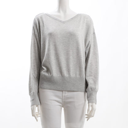 バックDカンデザインVネックニット