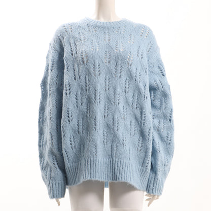 透かし編みデザインニット