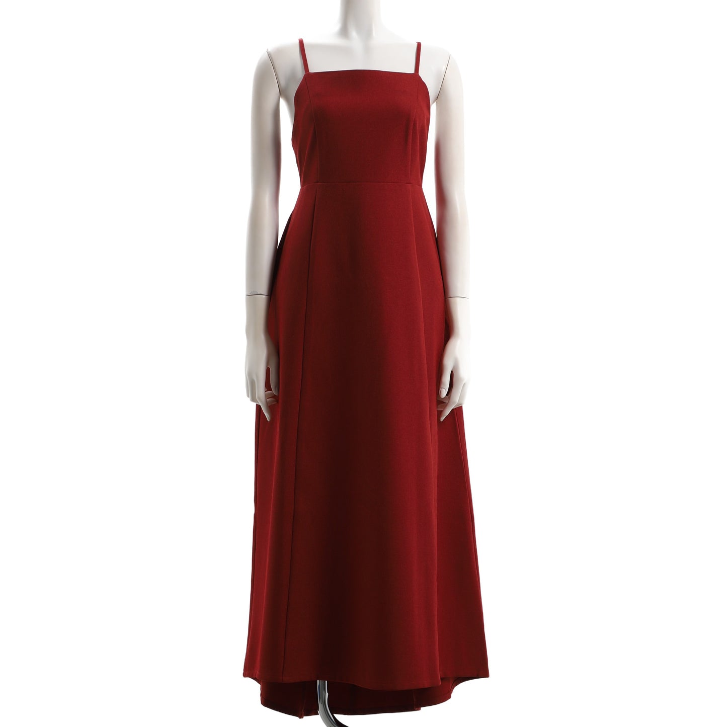 バックテールデザインハイウエストキャミワンピース