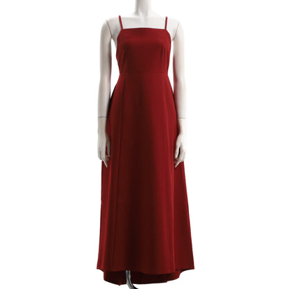 バックテールデザインハイウエストキャミワンピース