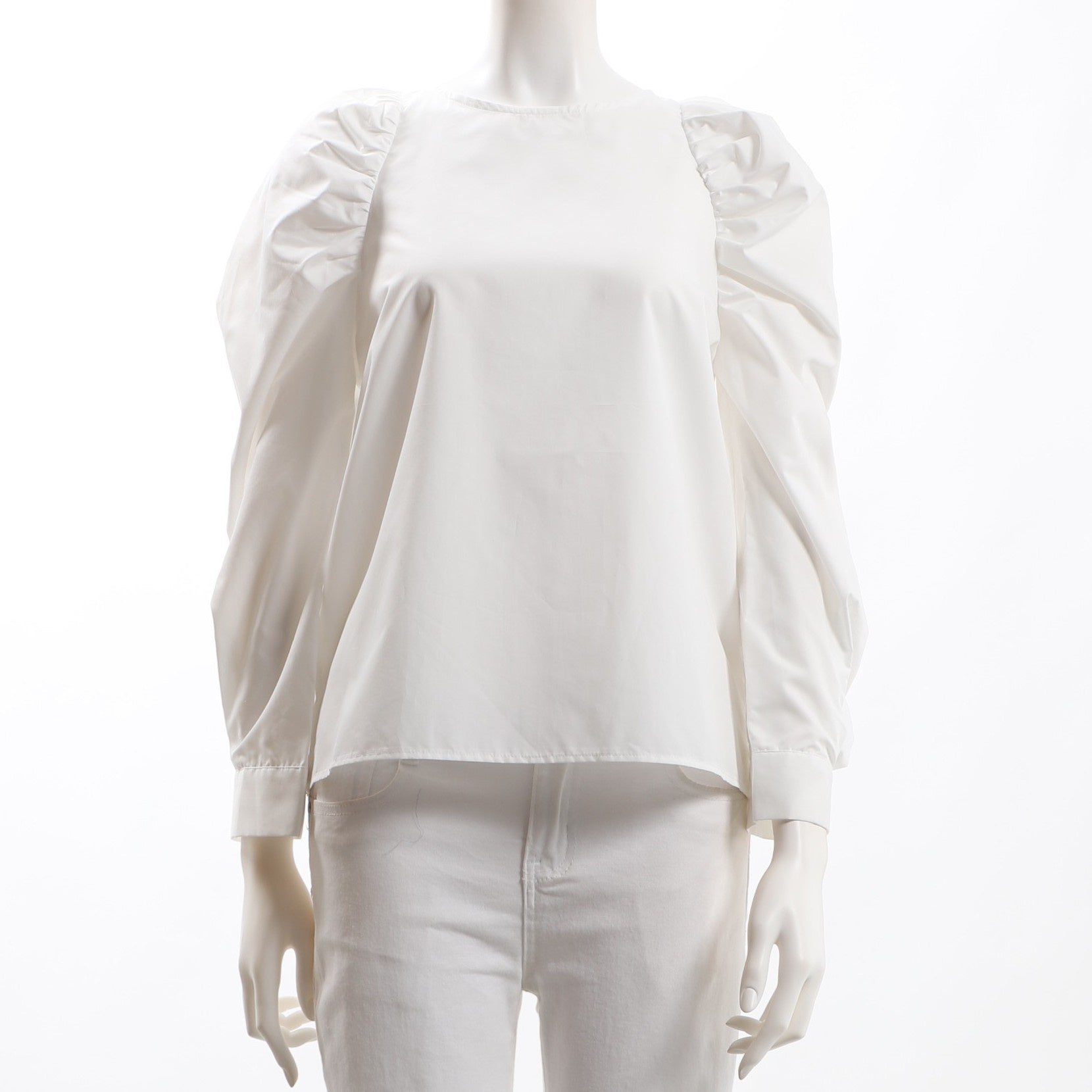 パワショルデザインクルーネックブラウス