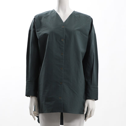 フロントボタンバックテールブラウス