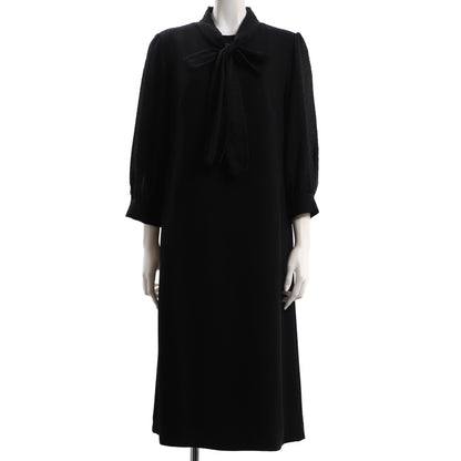 ドット柄Aラインワンピース