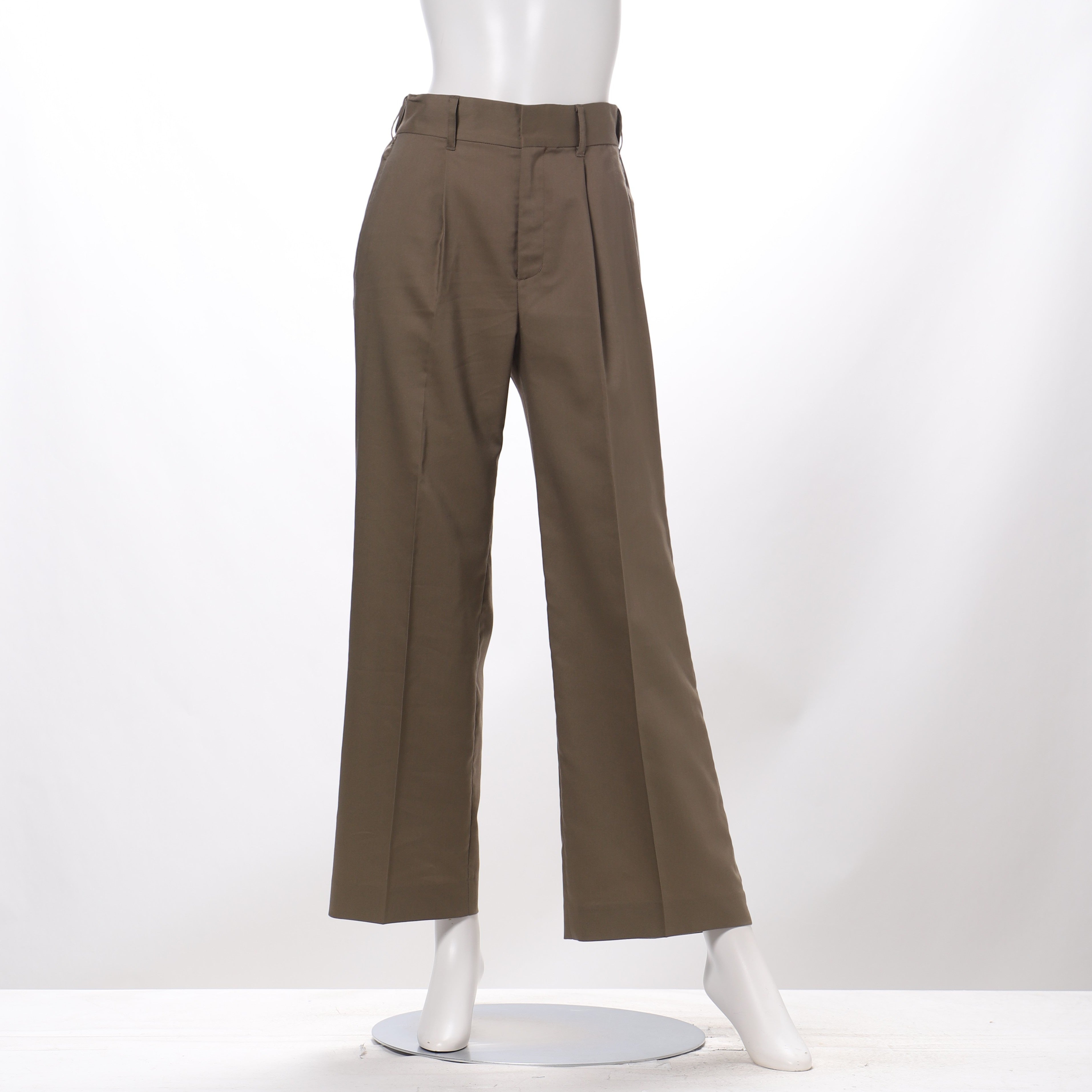 ジップアップバックゴムワイドパンツ