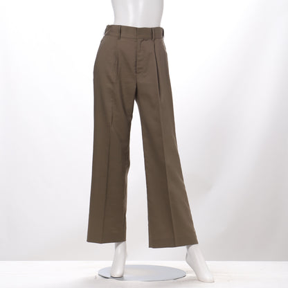 ジップアップバックゴムワイドパンツ