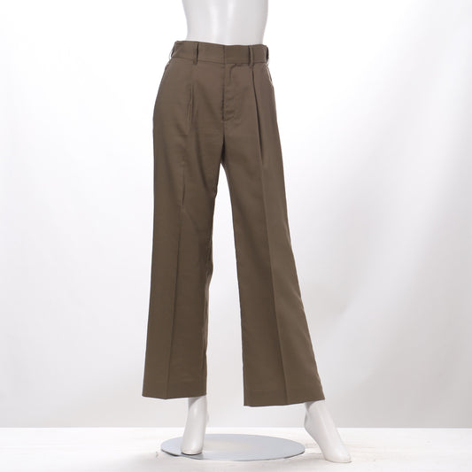 ジップアップバックゴムワイドパンツ