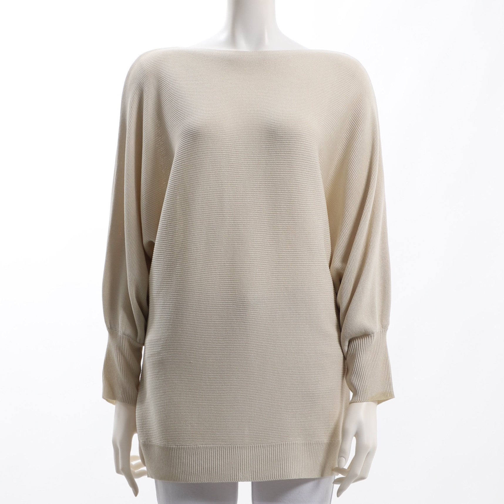 スラッシュドネックドルマンスリーブニット