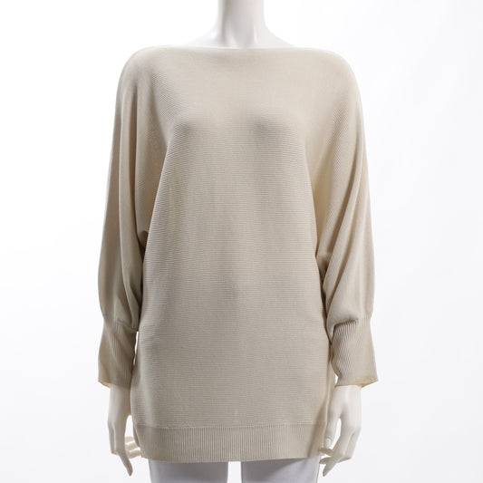 スラッシュドネックドルマンスリーブニット