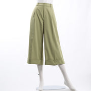 裾デザインワイドパンツ