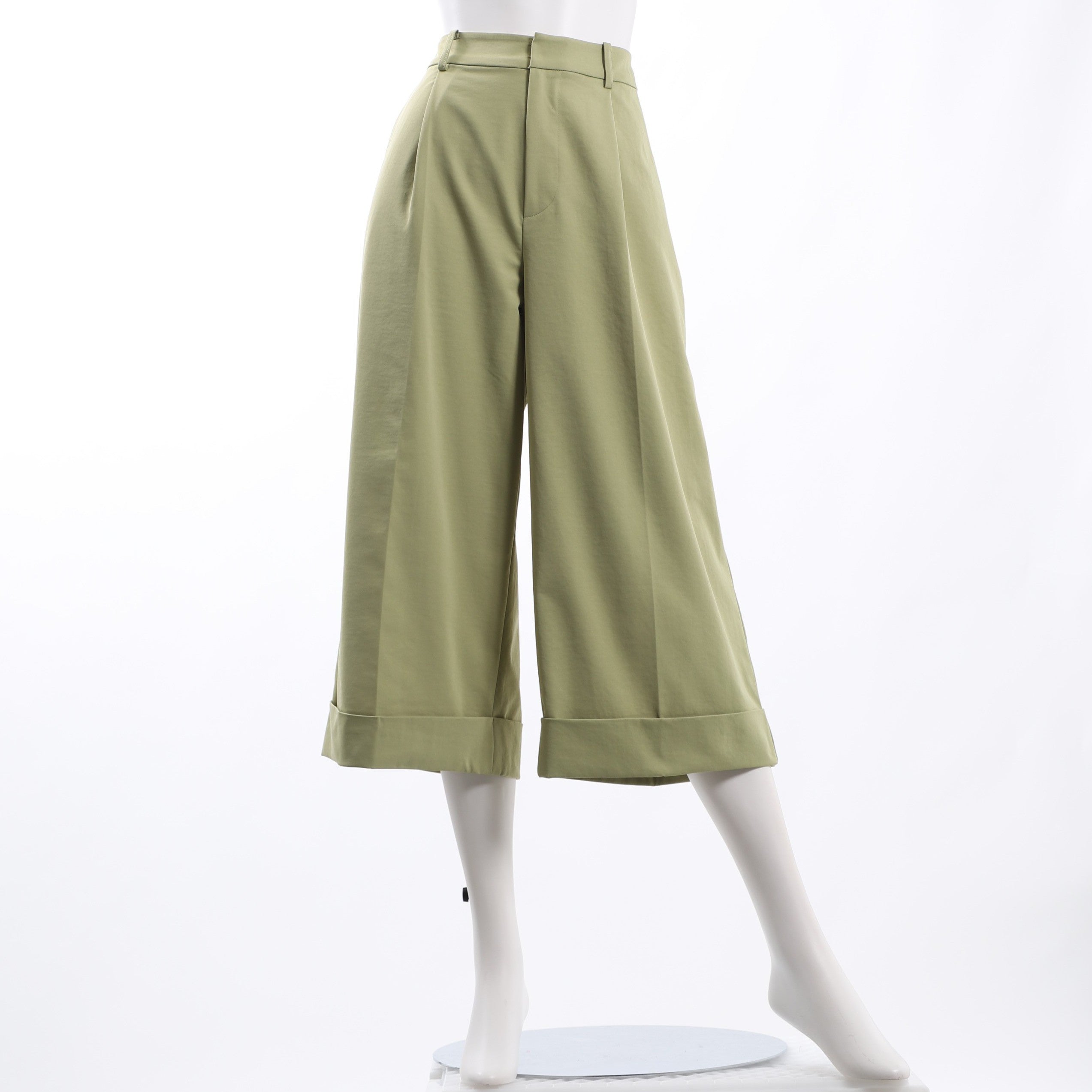 裾デザインワイドパンツ