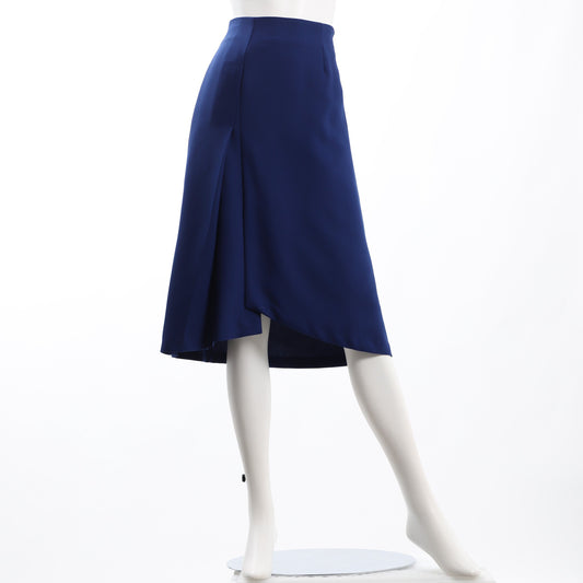 強撚ストレッチフロントデザインスカート