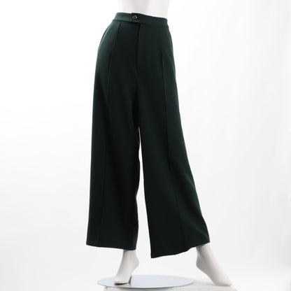 ウエストボタン付きワイドパンツ