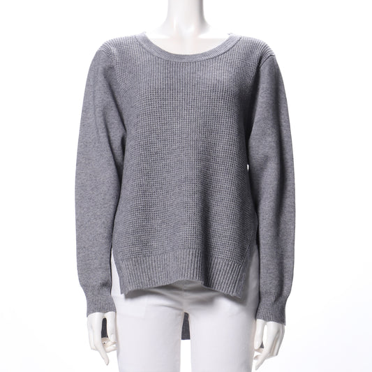 ワッフル編サイドスリットバックタックニット