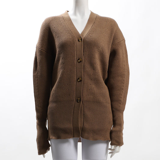 ドルマンスリーブリブニットカーディガン