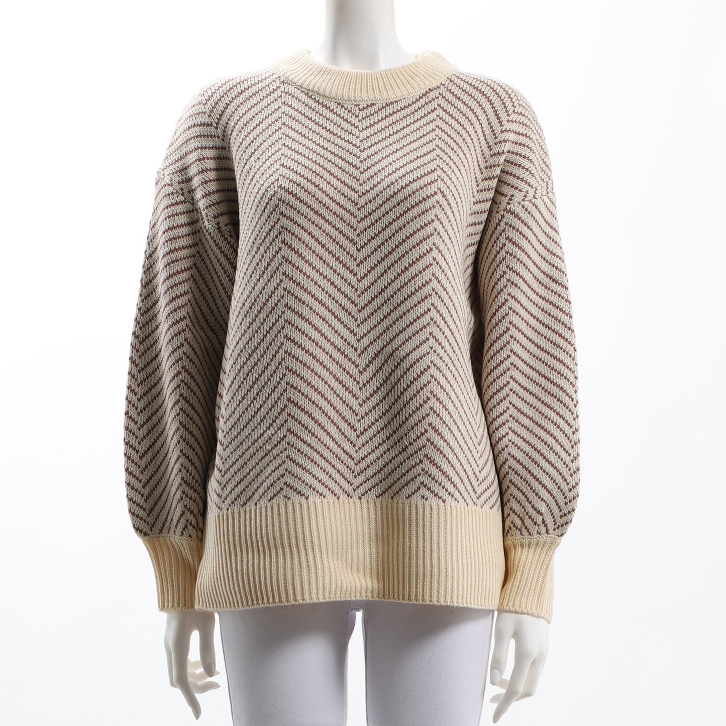 ヘリンボーンニット