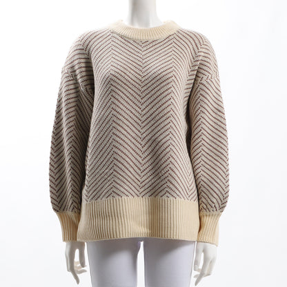 ヘリンボーンニット