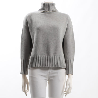 ドロップショルダータートルネックニット