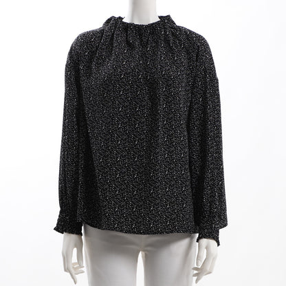 ドロップドットプリント総柄ブラウス