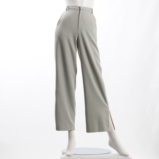 微配色ラインスリットパンツ