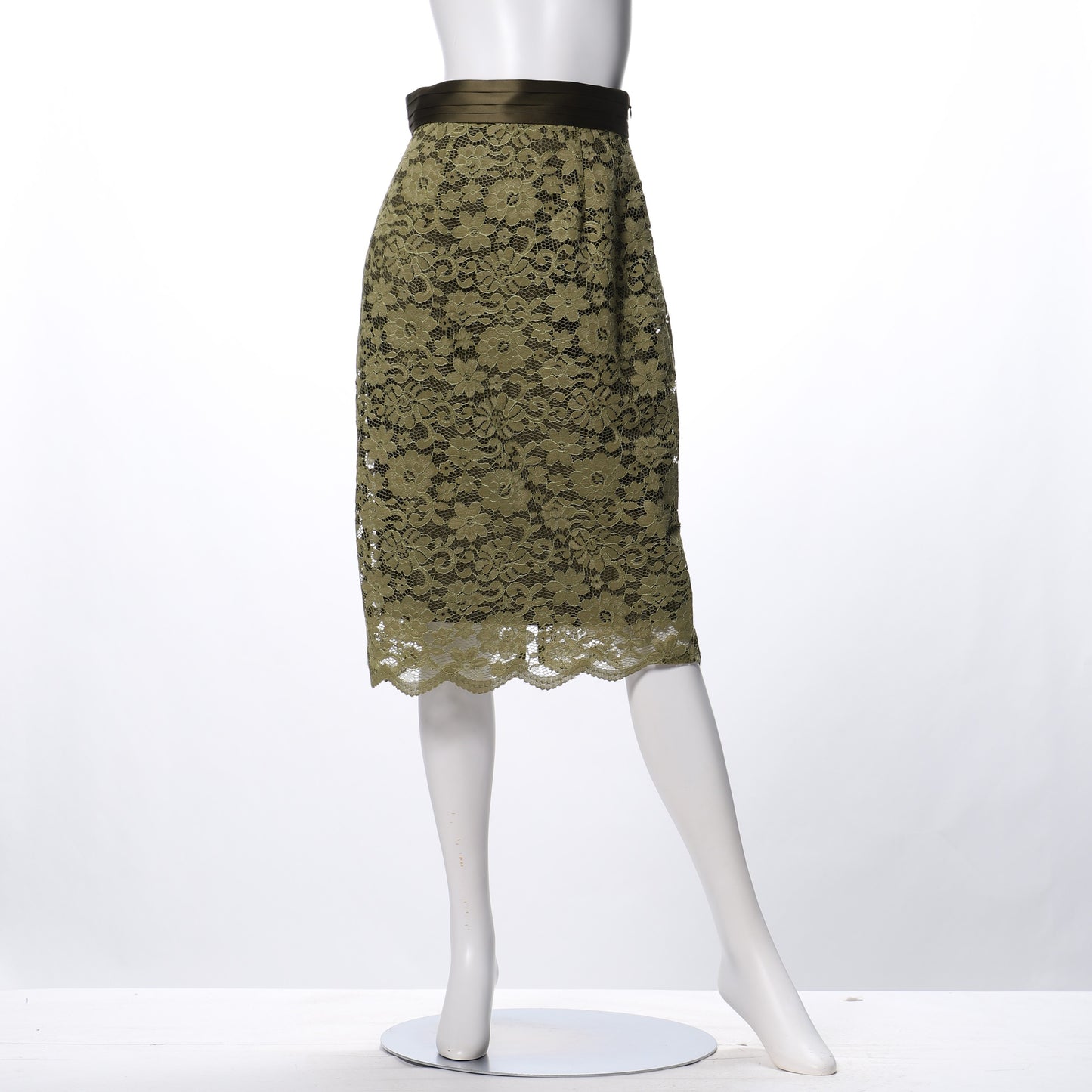 異素材使い総レーススカート