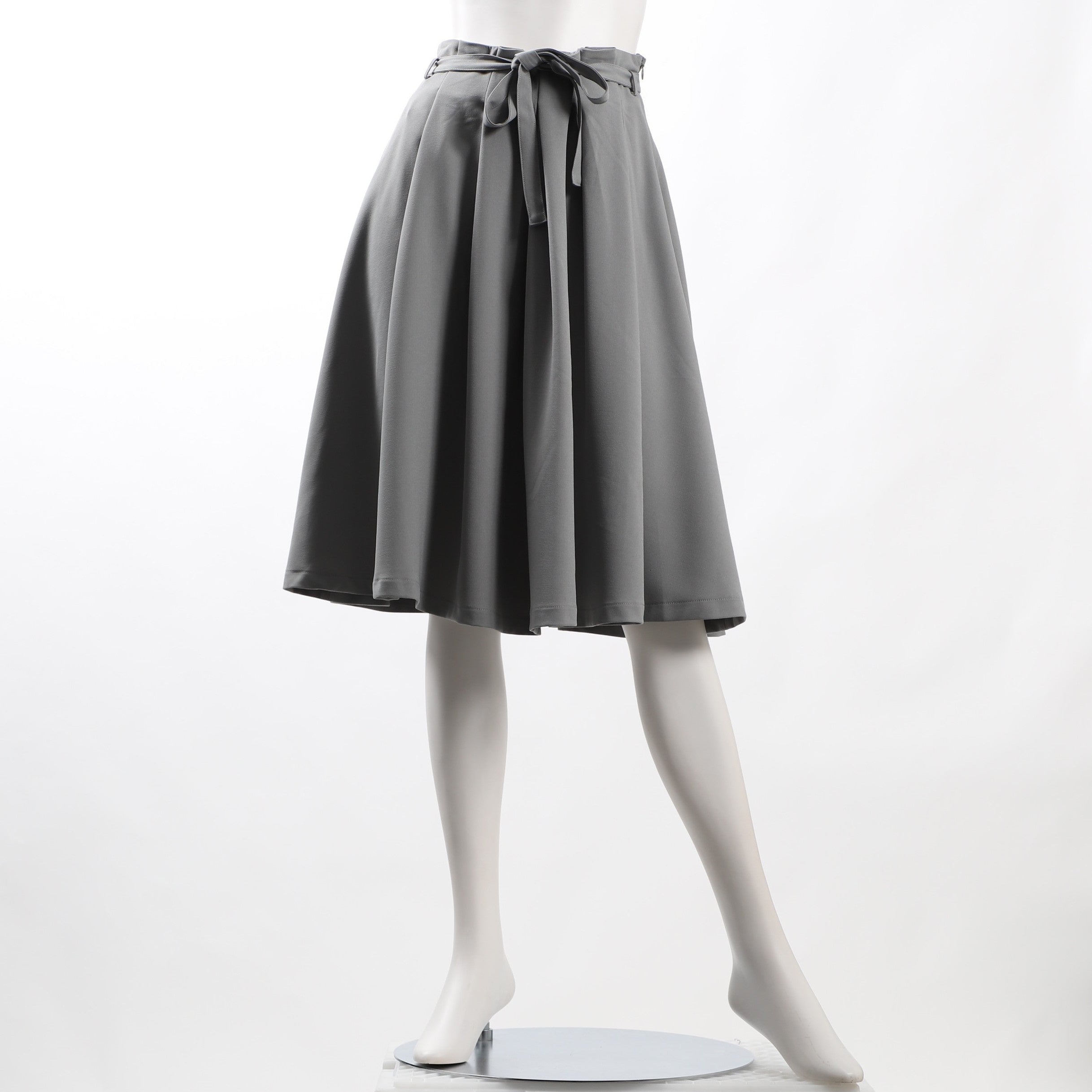 リボンベルト付きラッピングウエストスカート